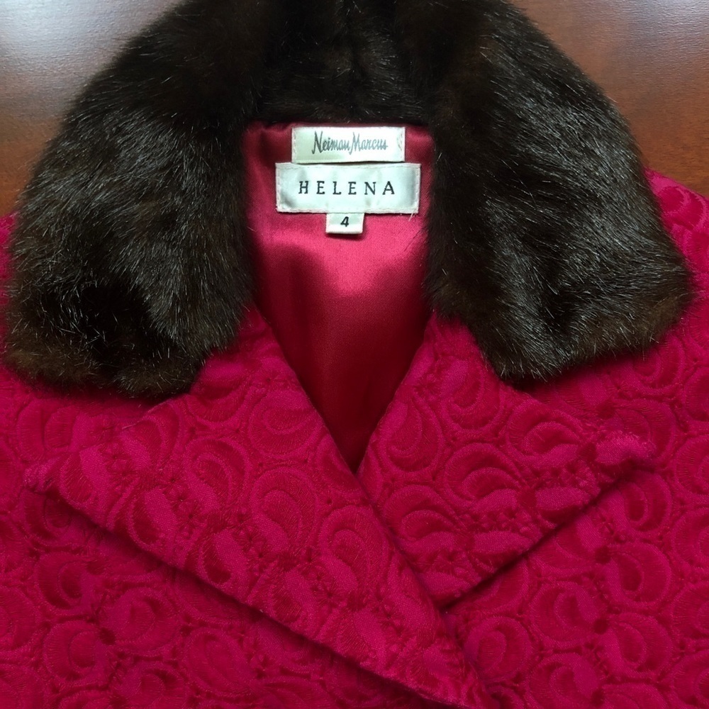 Neiman Marcus Helena Pink Peacoat - Picture 4 of 10